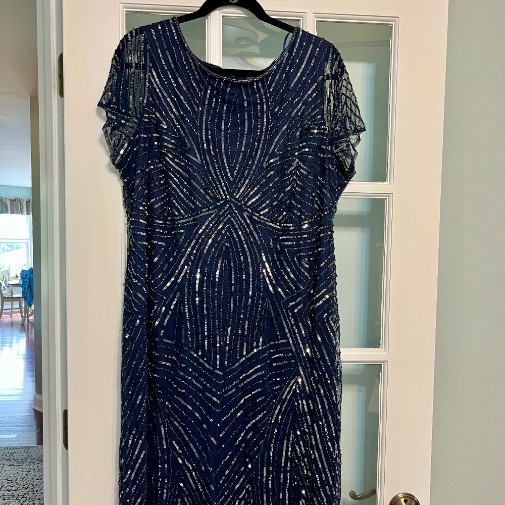 Adrianna Papell Beaded Sequined Sheath Dress